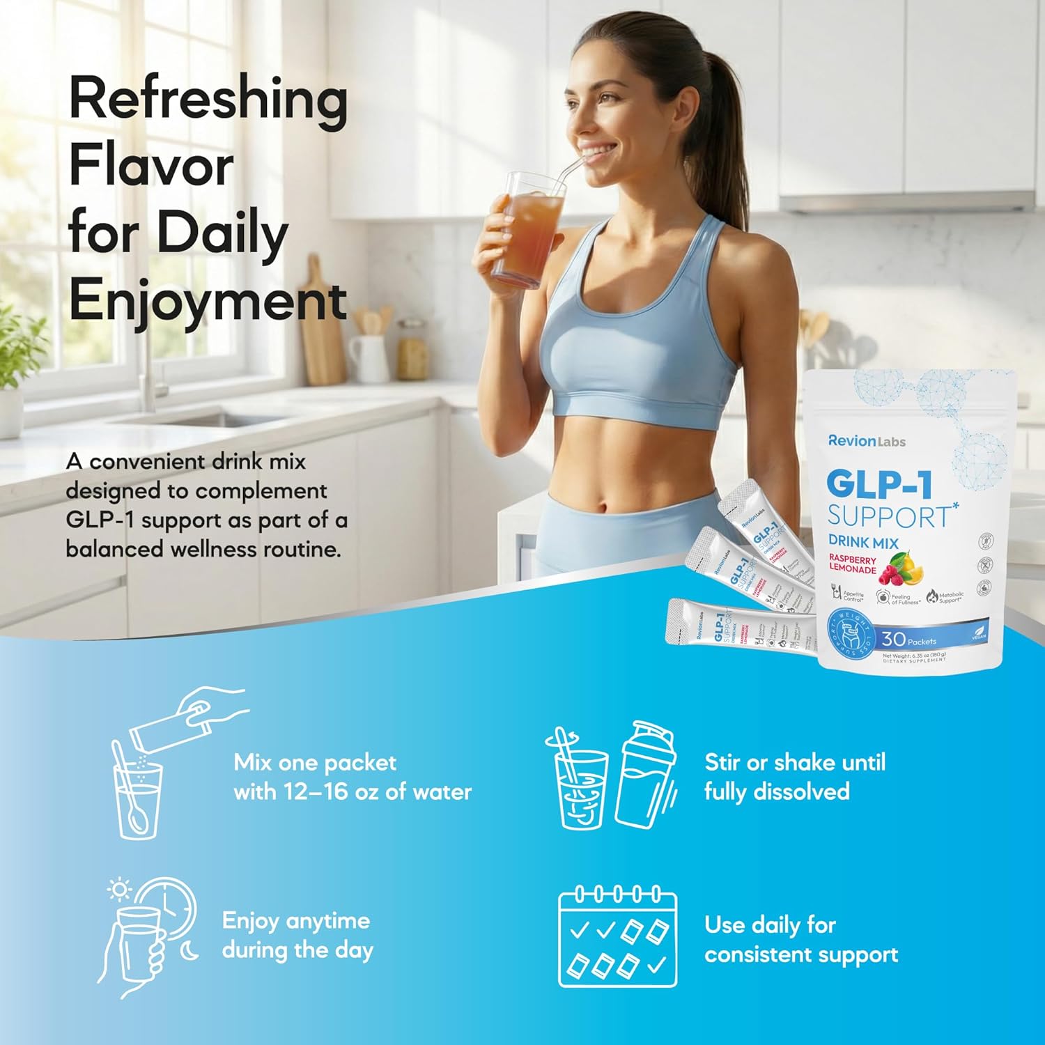 RevionLabs GLP-1 Support Drink Mix Powder